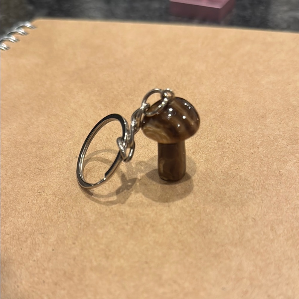 Brown Mushroom Keychain